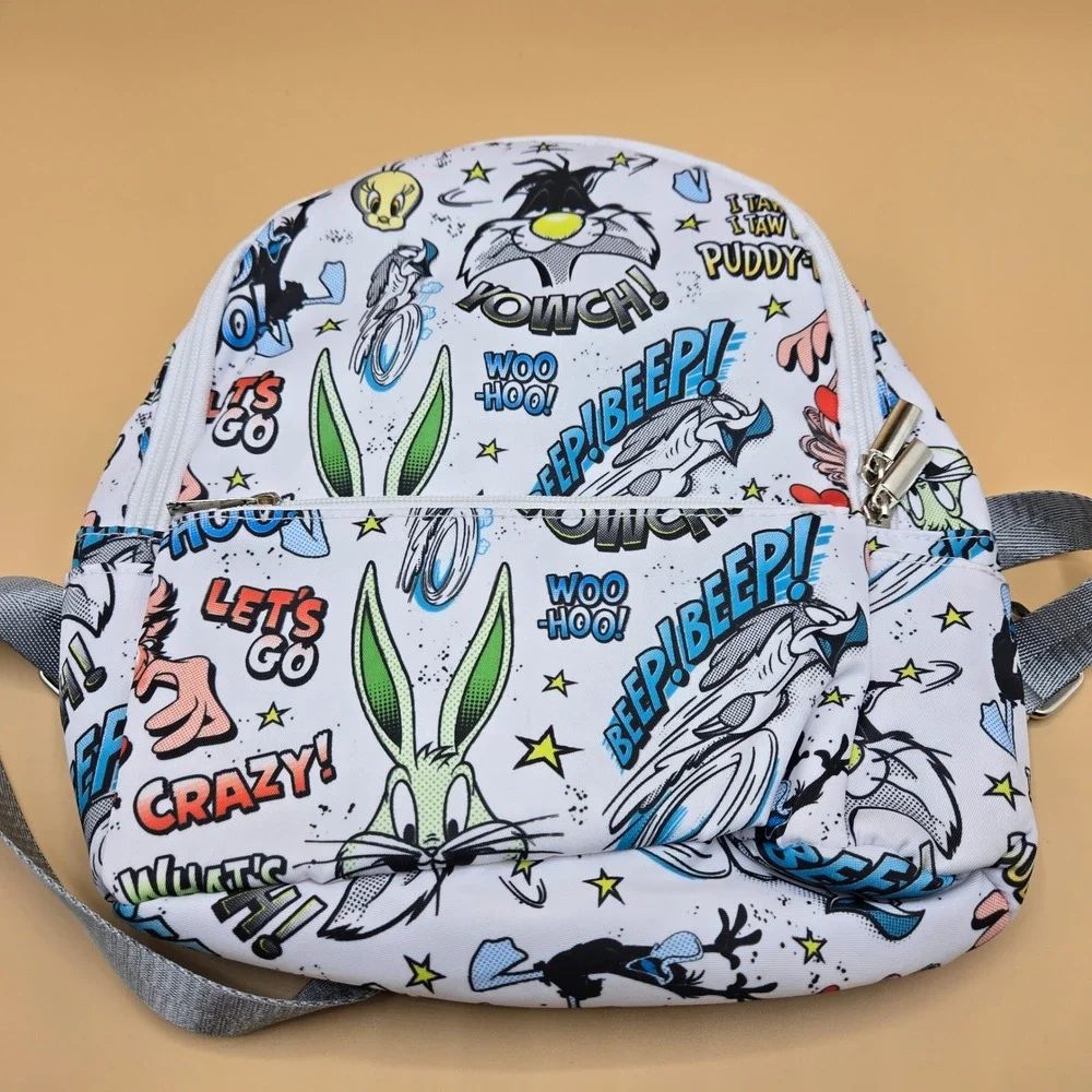 Looney Tunes ALL-OVER Comic- Print Mini Backpack Unisex NWOT